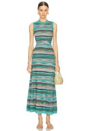 Ulla Johnson Fauna striped cotton blend jacquard midi dress at Revolve