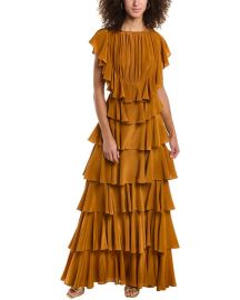 Ulla Johnson Freja Tiered Silk Maxi Dress Shop Premium Outlets at Shop Simon