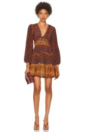 Ulla Johnson Hayana Floral Mix Print Long Sleeve Silk Dress at Forward