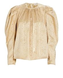 Ulla Johnson Ivy Gilded Balloon Sleeve Blouse at Intermix