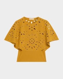 Ulla Johnson Josie Cape-Sleeve Knit Top at Neiman Marcus