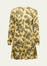 Ulla Johnson Juliette Floral Long-Sleeve Mini Dress - at Bergdorf Goodman