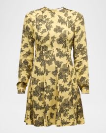 Ulla Johnson Juliette Floral Long-Sleeve Mini Dress at Neiman Marcus