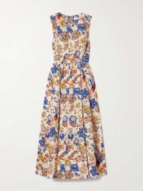 Ulla Johnson Kaiya Print Sleeveless Dress in Magnolia at Net a Porter