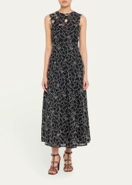 Ulla Johnson Kiana Embroidered Sleeveless Midi Dress - at Bergdorf Goodman