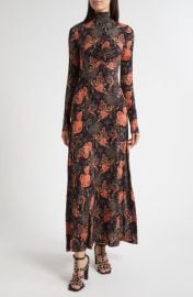 Ulla Johnson Koa Allover Print Long Sleeve Jersey Dress at Nordstrom