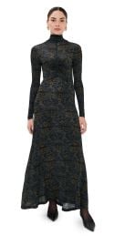 Ulla Johnson Koa Jersey Ruched Front Turtleneck Dress DESERT JASPER L at Shopbop