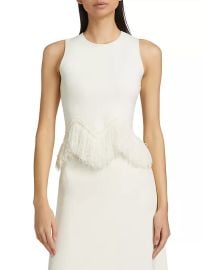 Ulla Johnson Koa fringed knitted top at Saks Fifth Avenue