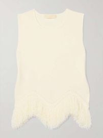 Ulla Johnson Koa fringed knitted top at Net a Porter