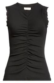 Ulla Johnson Kyla Ruched Sleeveless Cotton Top at Nordstrom