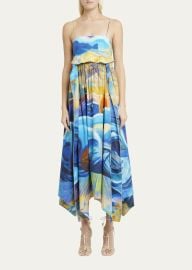 Ulla Johnson Leighton Sleeveless Cotton Poplin Handkerchief Midi Dress - at Bergdorf Goodman