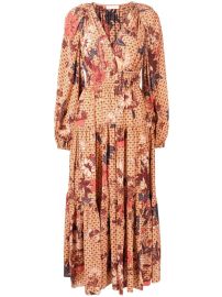 Ulla Johnson Linnea Floral Silk Long Sleeve Maxi Dress at Farfetch