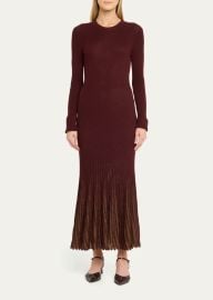 Ulla Johnson Mila Shimmer Ribbed Maxi Sweater Dress - at Bergdorf Goodman