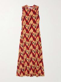 Ulla Johnson Orla Printed Stretch jersey Midi Dress at Net a Porter