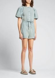 Ulla Johnson Owen Puff-Sleeve Romper - at Bergdorf Goodman