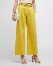 Ulla Johnson Pascale Cotton-Linen Wide-Leg Pants at Neiman Marcus