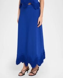 Ulla Johnson Paulina Knit Fringe Midi Skirt at Neiman Marcus