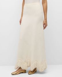 Ulla Johnson Paulina Long Fringe-Hem Skirt at Neiman Marcus