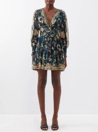 Ulla Johnson Rosetta Floral Silk Minidress at Matches