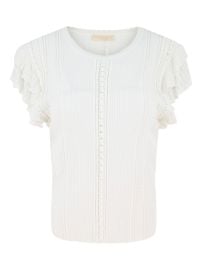 Ulla Johnson Ruffled t-shirt White at Farfetch