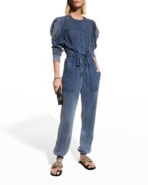 Ulla Johnson Sadie Puff-Sleeve Jumpsuit at Neiman Marcus