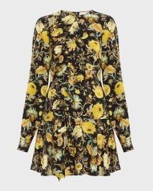 Ulla Johnson Salima Floral Ruffle Mini Dress at Neiman Marcus