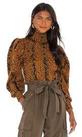 Ulla Johnson Sascha Turtleneck in Amber Python from Revolve com at Revolve