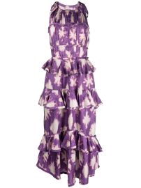 Ulla Johnson Serafina Shibori Tiered Silk Maxi Dress - Farfetch at Farfetch