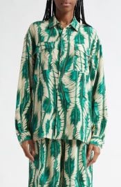 Ulla Johnson Soren Silk Button-Up Shirt in Acacia at Nordstrom Rack at Nordstrom Rack