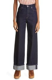 Ulla Johnson The Genevieve Topstitch Nonstretch Jeans at Nordstrom