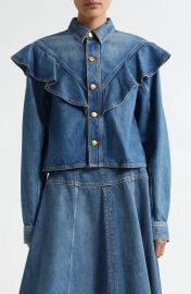 Ulla Johnson The Mathilde Ruffled Denim Jacket at Nordstrom