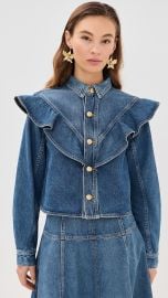 Ulla Johnson The Mathilde Ruffled Denim Jacket at Shopbop