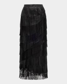 Ulla Johnson Therese Leather Fringe Skirt at Neiman Marcus