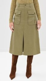 Ulla Johnson Veria Twill Cargo Skirt in Driftwood at Shopbop