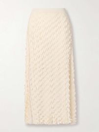 Ulla Johnson Willa Scalloped Ruffle Maxi Skirt at Net a Porter