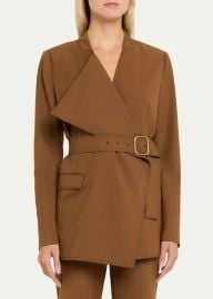 Ulla Johnson Zehra Draped Blazer Jacket With Belt at Bergdorf Goodman