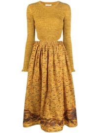 Ulla Johnson cut-out Flared midi-dress - at Farfetch