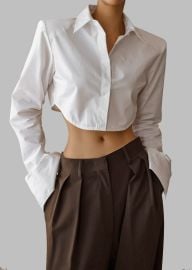 Uma Cropped Shirt - White The Frankie Shop at The Frankie Shop