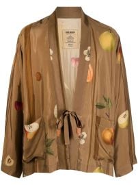 Uma Wang graphic-print front-tie Jacket - at Farfetch