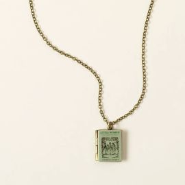 Uncommon Goods Literary Book Locket Necklace at Uncommon Goods