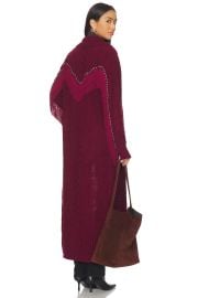 Understated Leather Long Rodeo Cardigan In Cabaret at Revolve