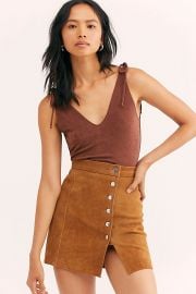 Understated Suede Mini Skirt at Free People