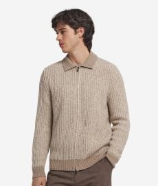 Undyed Ultrasoft Cashmere cardigan with zipper - Sweaters Falconeri at Falconeri