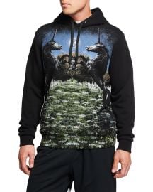 Unicorn Field Terry Pullover Hoodie at Neiman Marcus