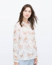 Unicorn print shirt at Zara