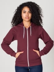 Unisex Flex Fleece Zip Hoodie in Truffle at American Apparel