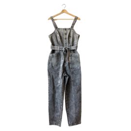 Universal Thread Gray Stone Wash Denim Overalls Size 8 eBay at eBay