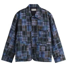 Universal Works Madras Patchwork Duty Jacket Navy at END.
