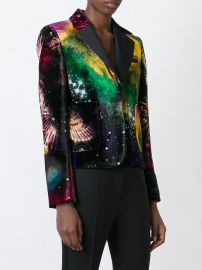 Universe Print Blazer by Roberto Cavalli at Farfetch