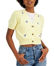 Unknown Brand Butterfly Embroidered Cardigan at Macys